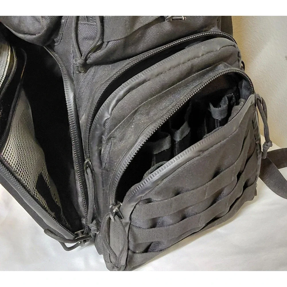 Case Club Tactical 4 Pistol Backpack Gen 2 Black Range Bag MOLLE Rain Cover